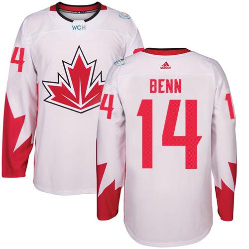 Team CA. #14 Jamie Benn White 2016 World Cup Stitched NHL Jersey