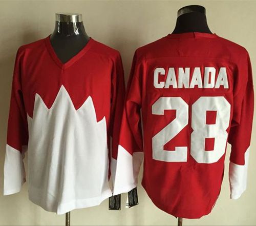Olympic CA. #28 Canada Red/White 1972 Commemorative CCM Stitched NHL Jersey