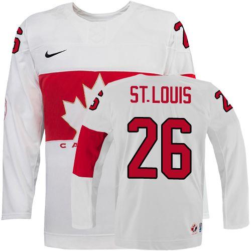 Olympic 2014 CA. #26 Martin St. Louis White Stitched NHL Jersey