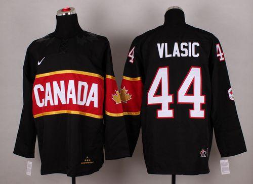 Olympic 2014 CA. #44 Marc-Edouard Vlasic Black Stitched NHL Jersey