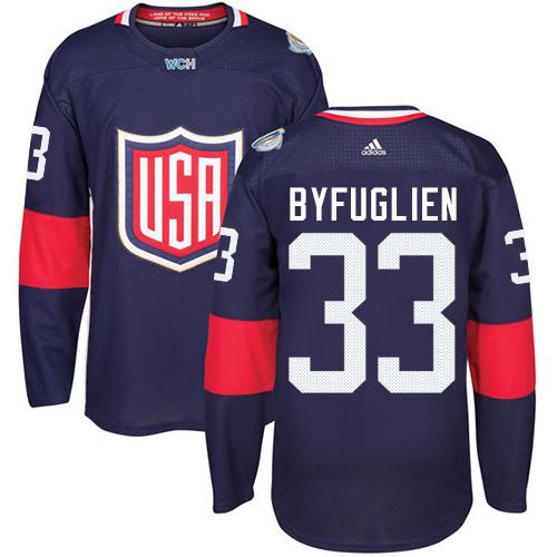 Team USA #33 Dustin Byfuglien Navy Blue 2016 World Cup Stitched NHL Jersey