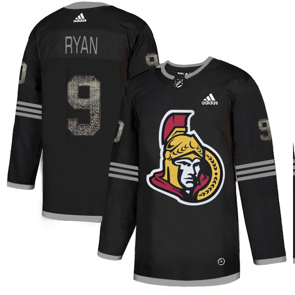 Adidas Senators #9 Bobby Ryan Black Authentic Classic Stitched NHL Jersey