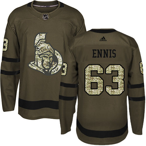 Adidas Senators #63 Tyler Ennis Green Salute to Service Stitched NHL Jersey