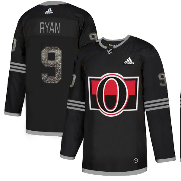 Adidas Senators #9 Bobby Ryan Black_1 Authentic Classic Stitched NHL Jersey