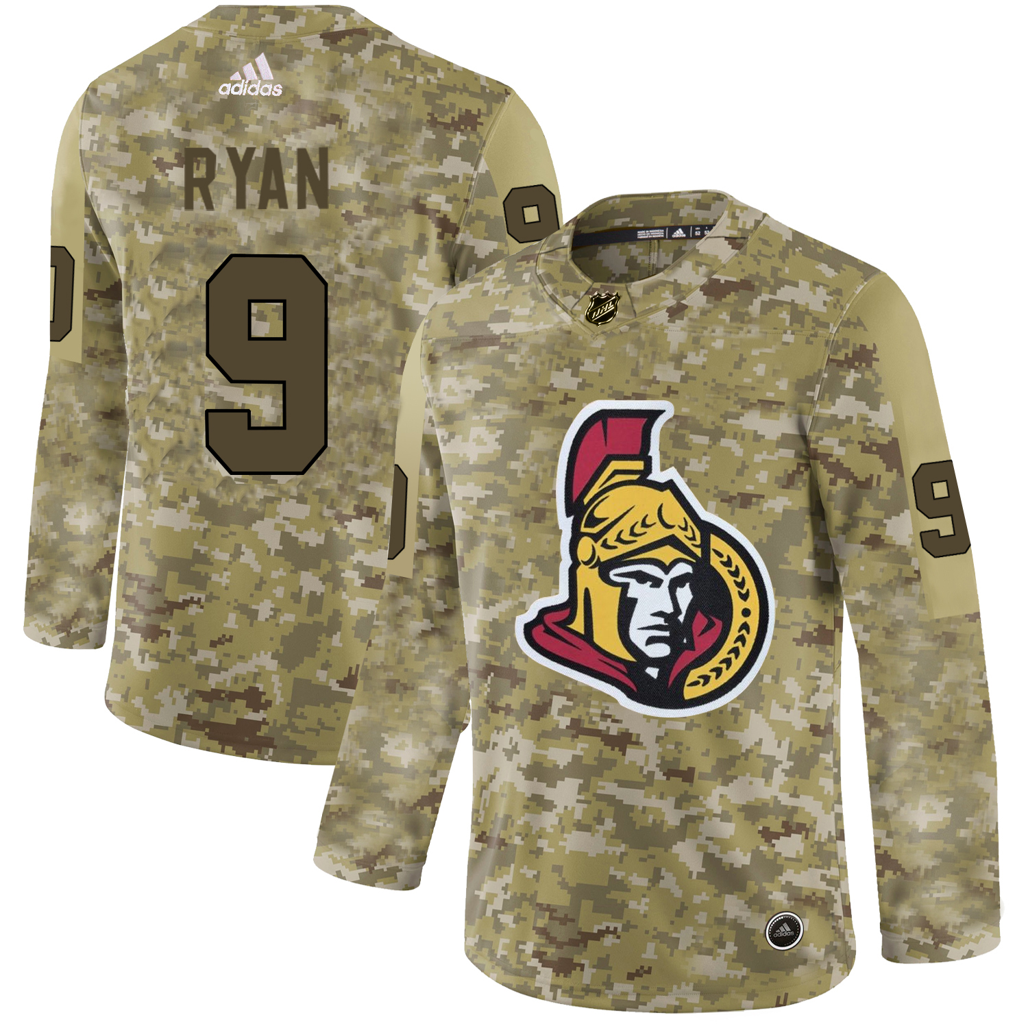 Adidas Senators #9 Bobby Ryan Camo Authentic Stitched NHL Jersey
