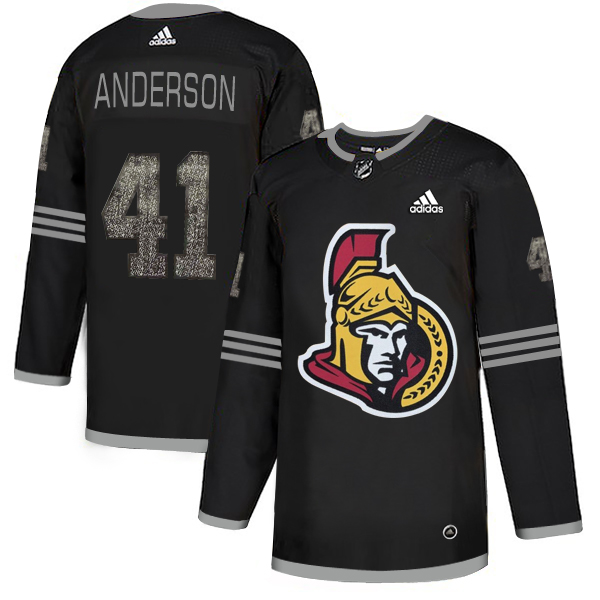 Adidas Senators #41 Craig Anderson Black Authentic Classic Stitched NHL Jersey