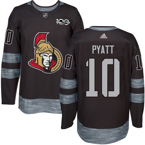 Adidas Senators #10 Tom Pyatt Black 1917-2017 100th Anniversary Stitched NHL Jersey