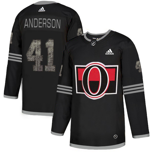 Adidas Senators #41 Craig Anderson Black_1 Authentic Classic Stitched NHL Jersey