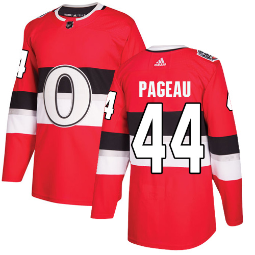 Adidas Senators #44 Jean-Gabriel Pageau Red Authentic 2017 100 Classic Stitched NHL Jersey