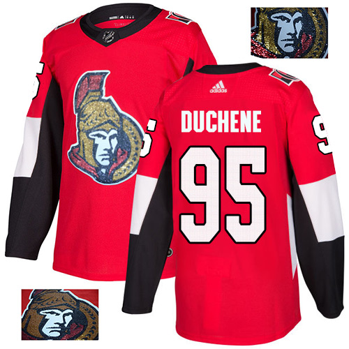 Adidas Senators #95 Matt Duchene Red Home Authentic Fashion Gold Stitched NHL Jersey