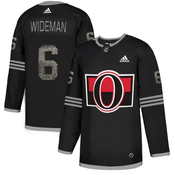 Adidas Senators #6 Chris Wideman Black_1 Authentic Classic Stitched NHL Jersey