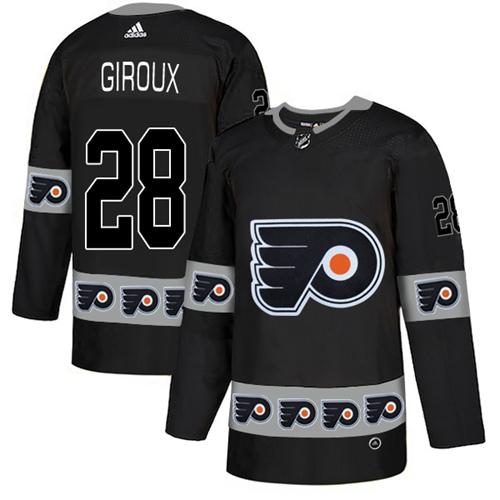 Adidas Flyers #28 Claude Giroux Black Authentic Team Logo Fashion Stitched NHL Jersey