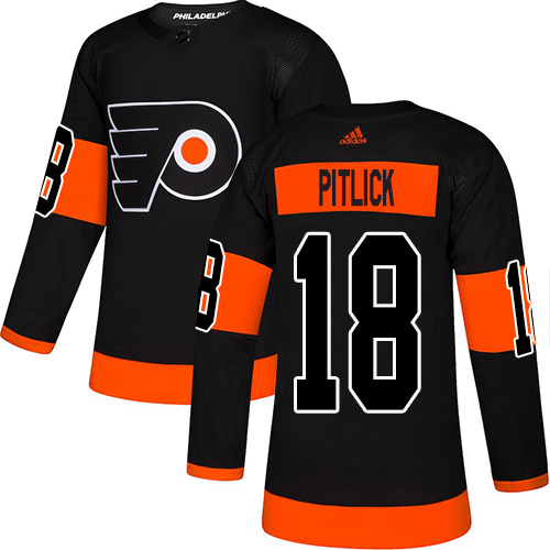 Adidas Flyers #18 Tyler Pitlick Black Alternate Authentic Stitched NHL Jersey