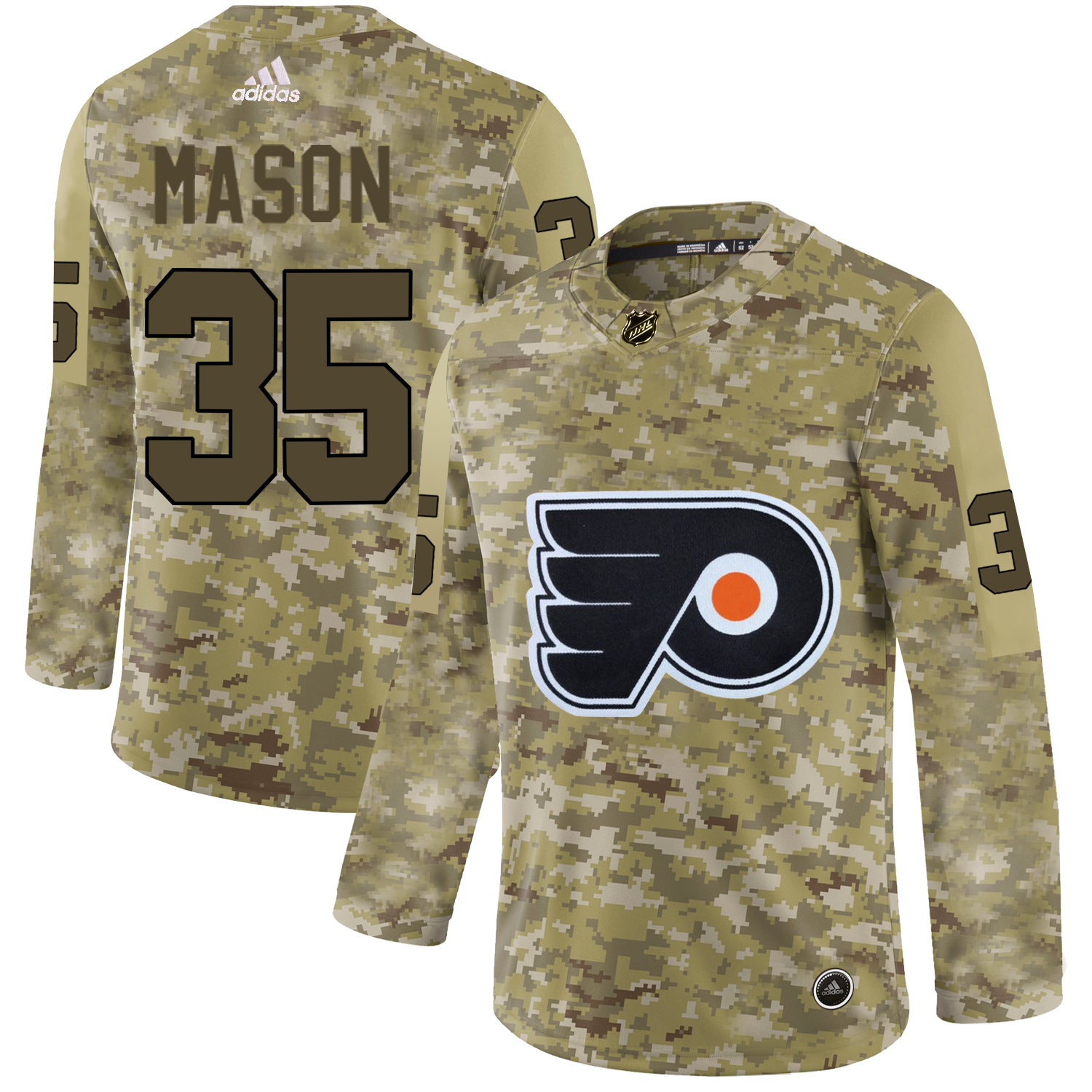 Adidas Flyers #35 Steve Mason Camo Authentic Stitched NHL Jersey
