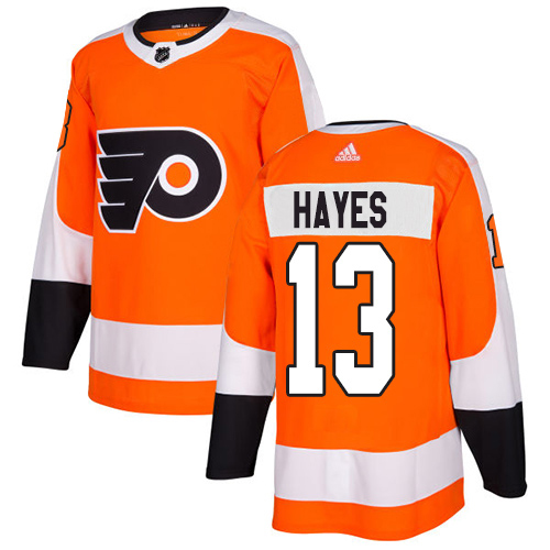 Adidas Flyers #13 Kevin Hayes Orange Home Authentic Stitched NHL Jersey