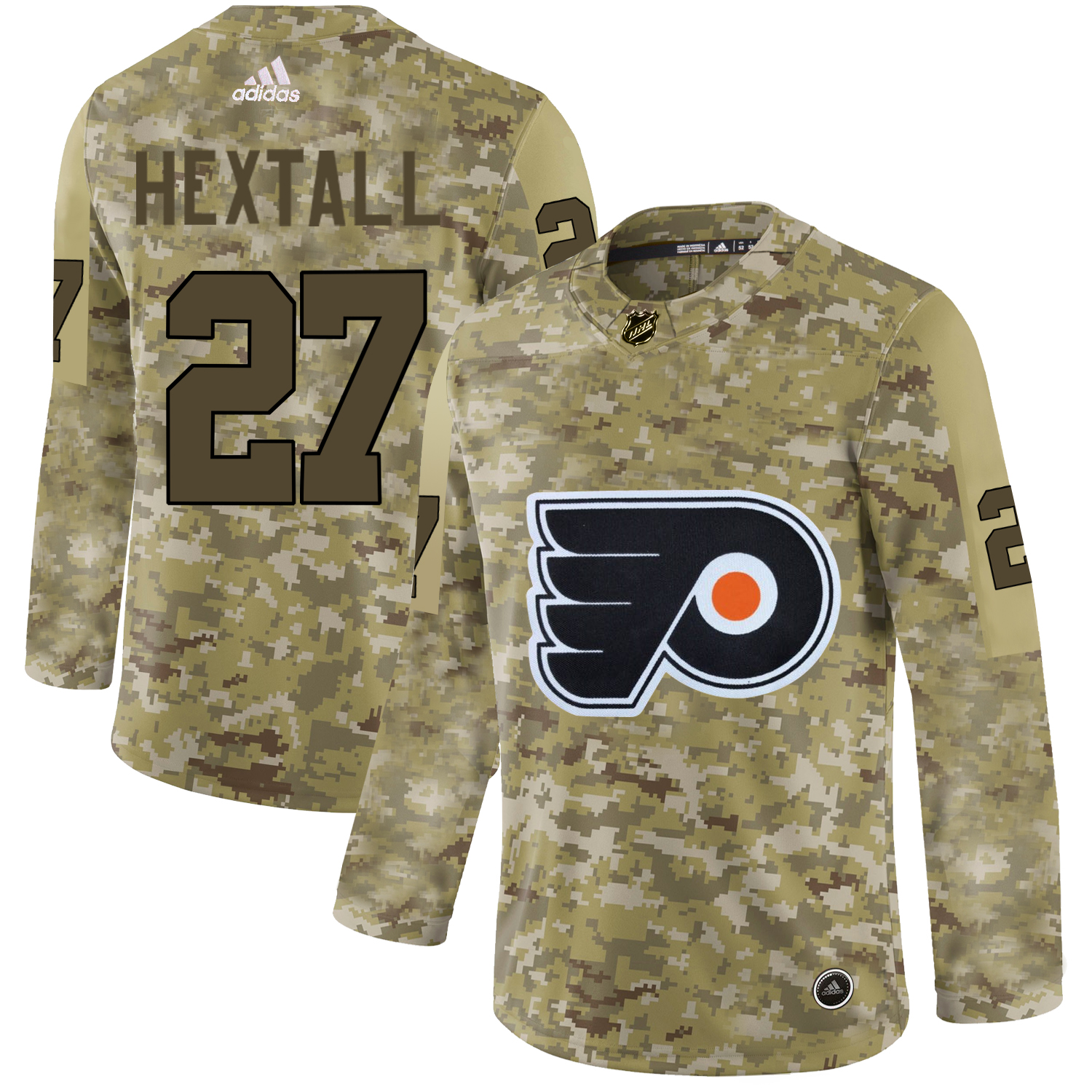 Adidas Flyers #27 Ron Hextall Camo Authentic Stitched NHL Jersey