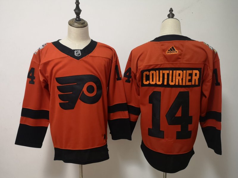 Adidas Flyers #14 Sean Couturier Orange 2019 Stadium Series Stitched NHL Jersey