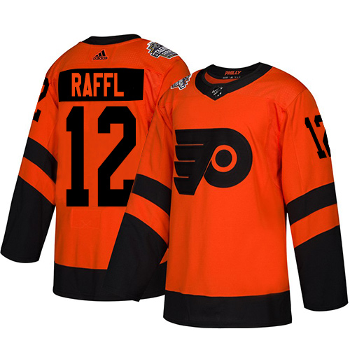 Adidas Flyers #12 Michael Raffl Orange Authentic 2019 Stadium Series Stitched NHL Jersey