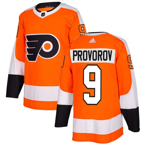 Adidas Flyers #9 Ivan Provorov Orange Home Authentic Stitched NHL Jersey