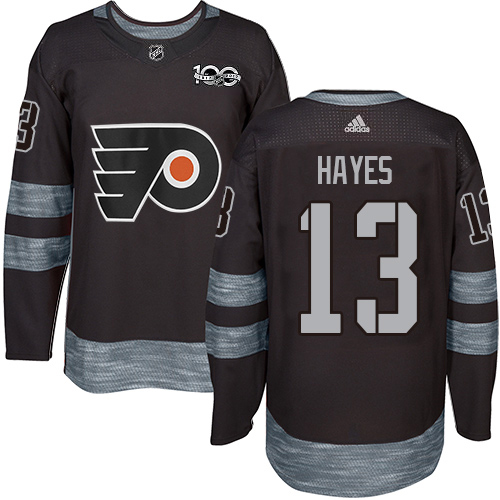 Adidas Flyers #13 Kevin Hayes Black 1917-2017 100th Anniversary Stitched NHL Jersey