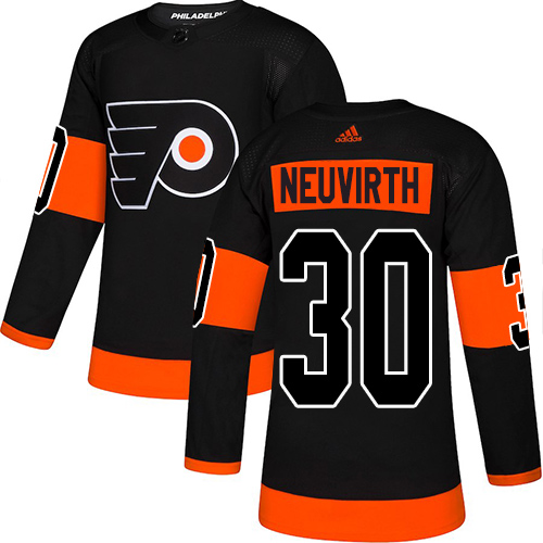Adidas Flyers #30 Michal Neuvirth Black Alternate Authentic Stitched NHL Jersey