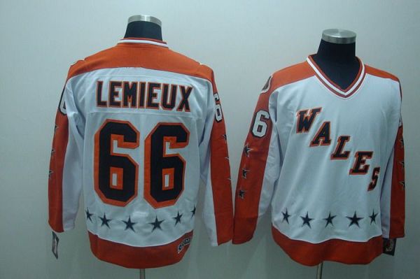 Penguins #66 Mario Lemieux Stitched White CCM All-Star NHL Jersey