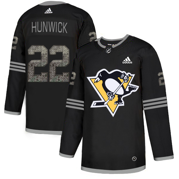 Adidas Penguins #22 Matt Hunwick Black Authentic Classic Stitched NHL Jersey
