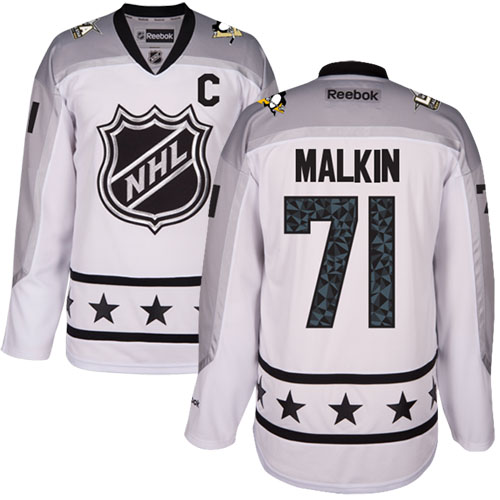 Penguins #71 Evgeni Malkin White 2017 All-Star Metropolitan Division Stitched NHL Jersey