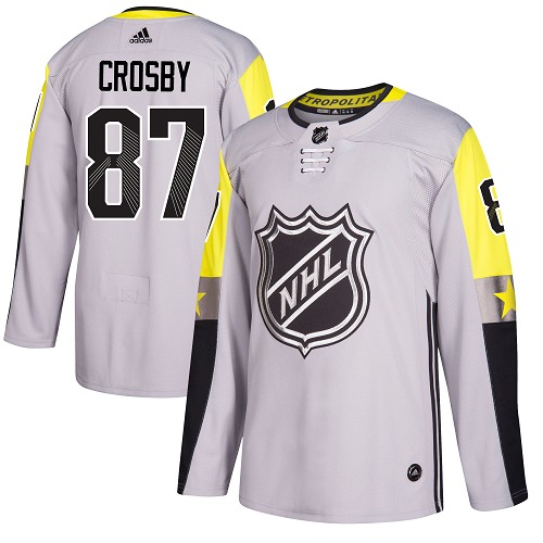 Adidas Penguins #87 Sidney Crosby Gray 2018 All-Star Metro Division Authentic Stitched NHL Jersey