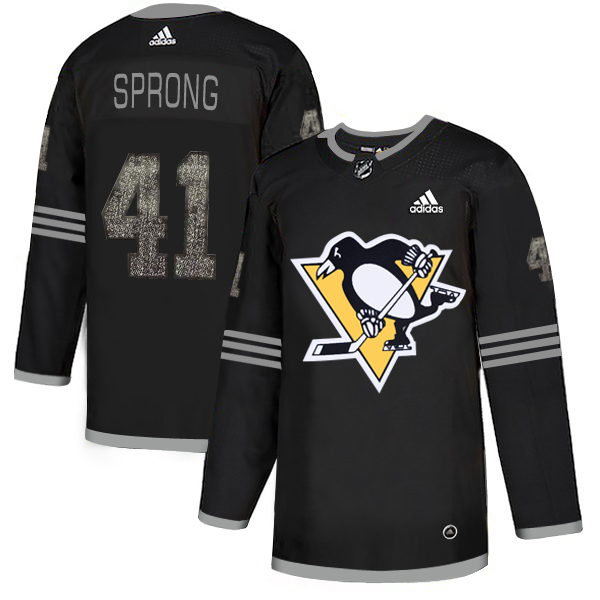 Adidas Penguins #41 Daniel Sprong Black Authentic Classic Stitched NHL Jersey