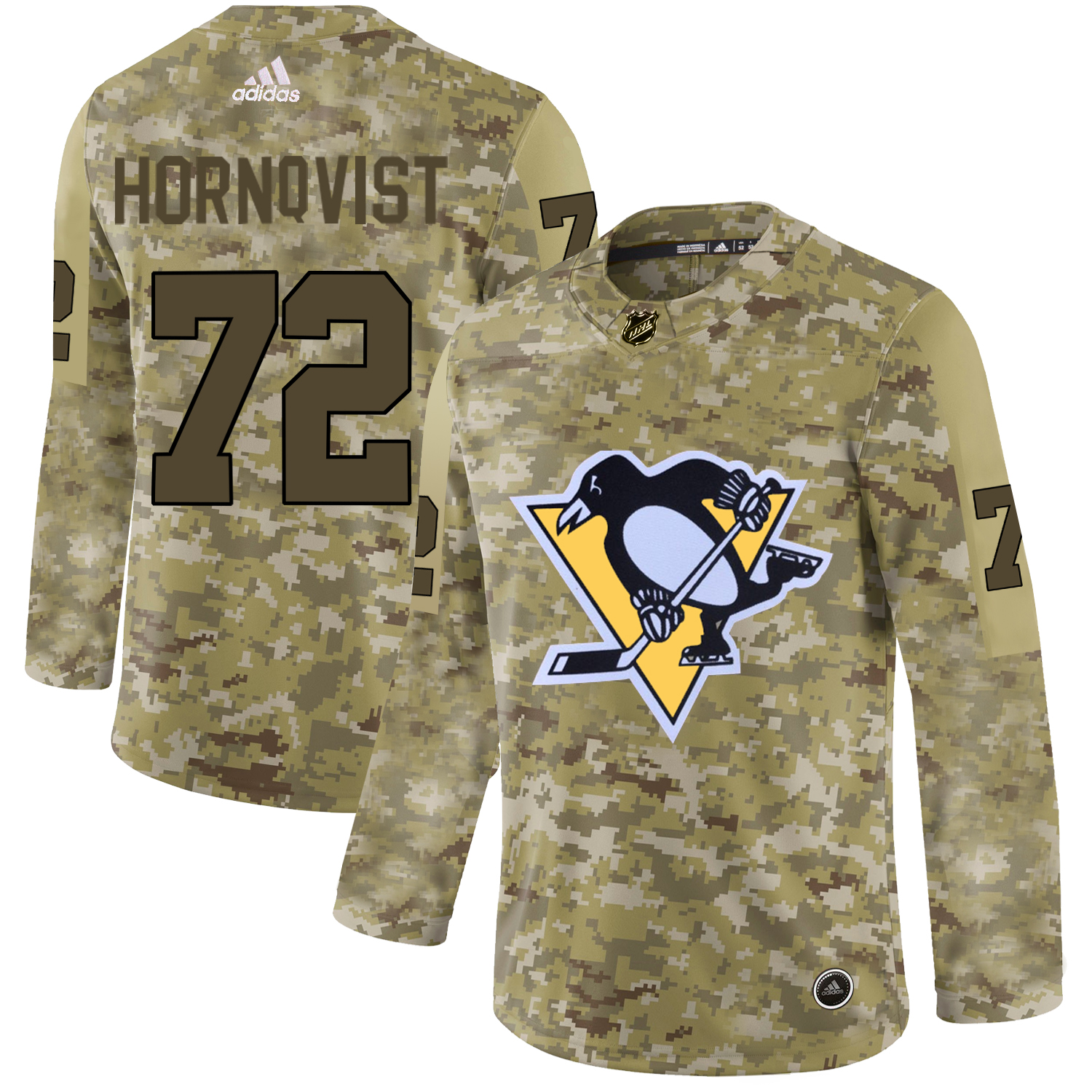 Adidas Penguins #72 Patric Hornqvist Camo Authentic Stitched NHL Jersey