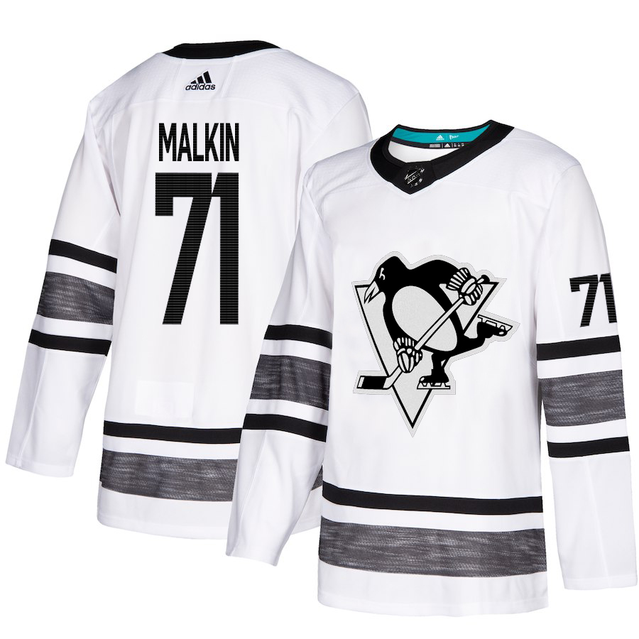 Adidas Penguins #71 Evgeni Malkin White 2019 All-Star Game Parley Authentic Stitched NHL Jersey
