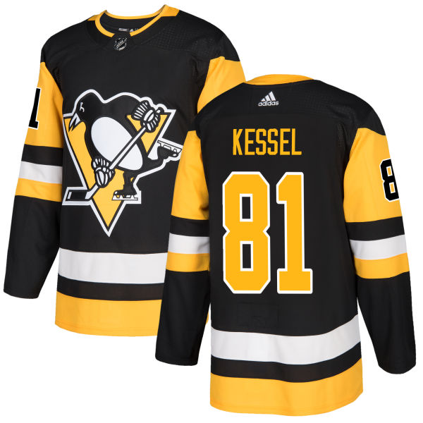 Adidas Penguins #81 Phil Kessel Black Home Authentic Stitched NHL Jersey