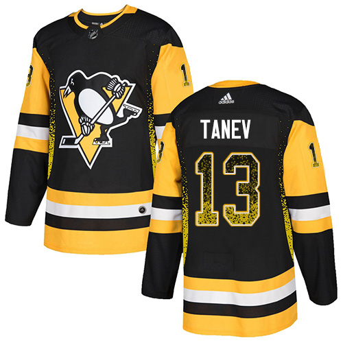 Adidas Penguins #13 Brandon Tanev Black Home Authentic Drift Fashion Stitched NHL Jersey