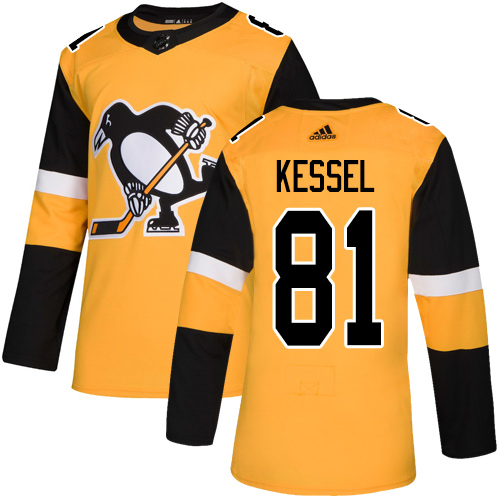 Adidas Penguins #81 Phil Kessel Gold Alternate Authentic Stitched NHL Jersey
