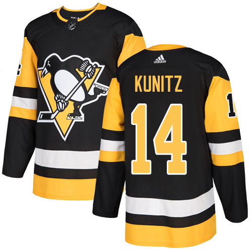 Adidas Penguins #14 Chris Kunitz Black Home Authentic Stitched NHL Jersey