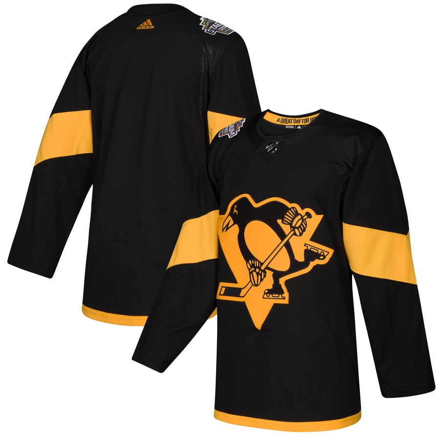 adidas Penguins Blank Black 2019 NHL Stadium Series Authentic Stitched NHL Jersey