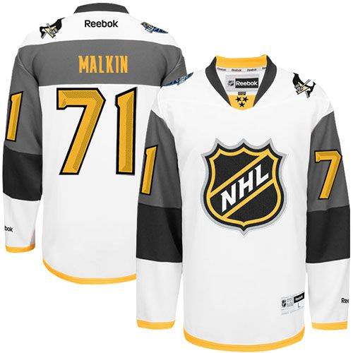 Penguins #71 Evgeni Malkin White 2016 All-Star Stitched NHL Jersey
