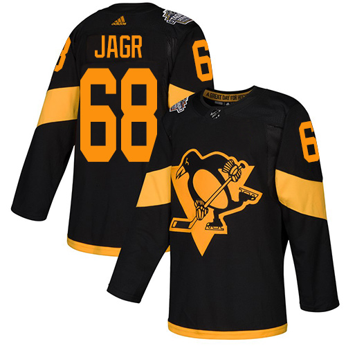 Adidas Penguins #68 Jaromir Jagr Black Authentic 2019 Stadium Series Stitched NHL Jersey