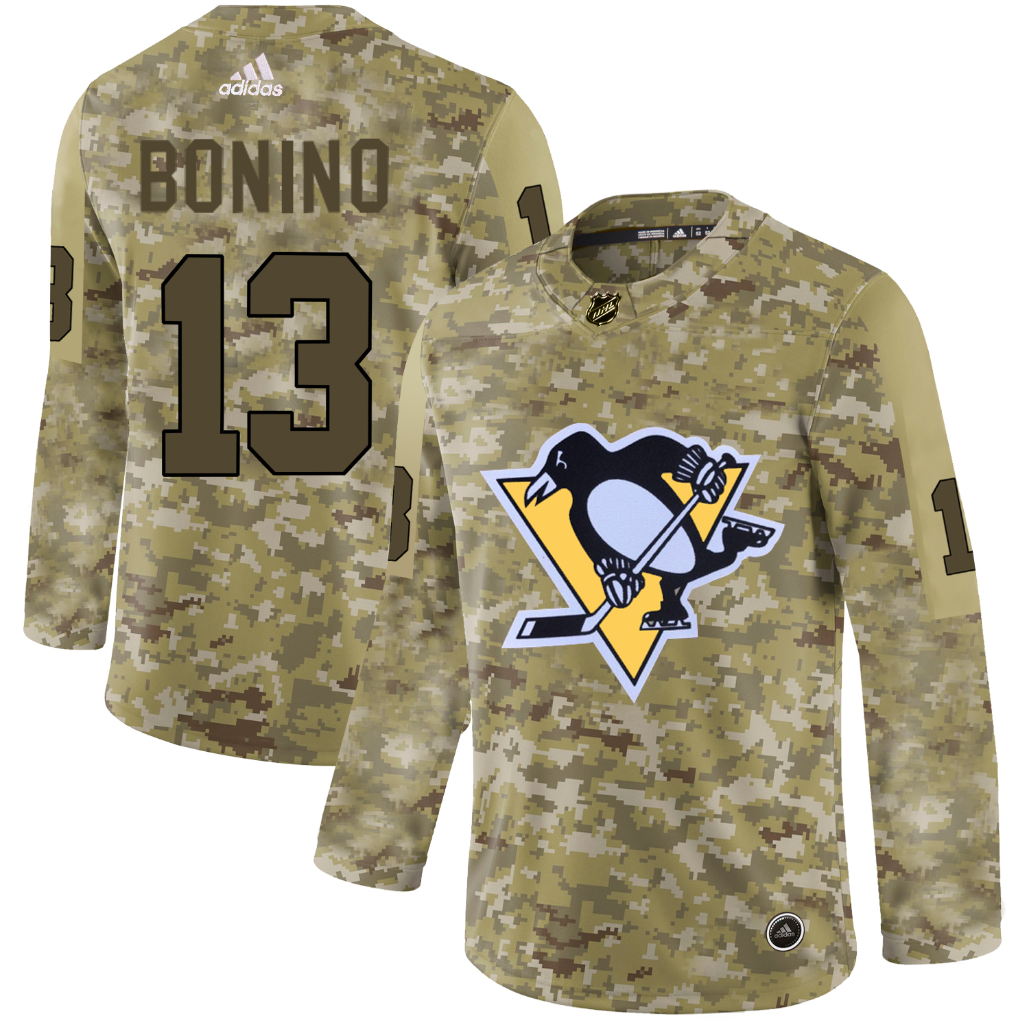 Adidas Penguins #13 Nick Bonino Camo Authentic Stitched NHL Jersey