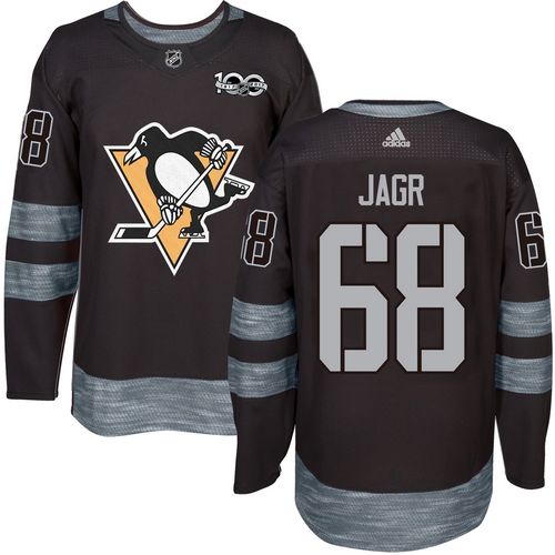 Adidas Penguins #68 Jaromir Jagr Black 1917-2017 100th Anniversary Stitched NHL Jersey