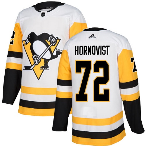 Adidas Penguins #72 Patric Hornqvist White Road Authentic Stitched NHL Jersey