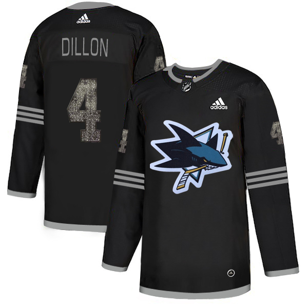 Adidas Sharks #4 Brenden Dillon Black Authentic Classic Stitched NHL Jersey