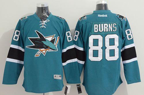 Sharks #88 Brent Burns Teal Stitched NHL Jersey