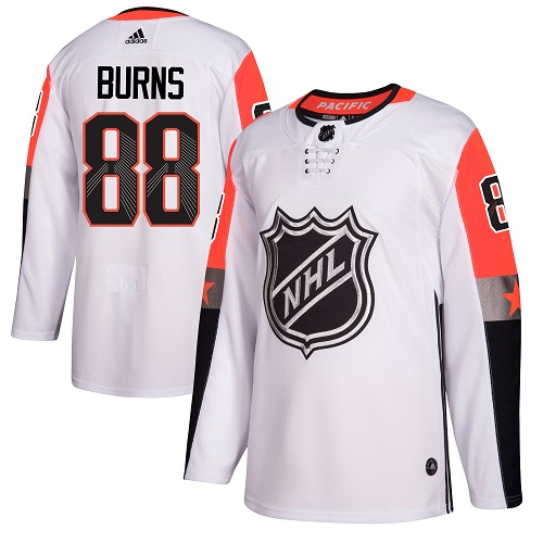 Adidas Sharks #88 Brent Burns White 2018 All-Star Pacific Division Authentic Stitched NHL Jersey