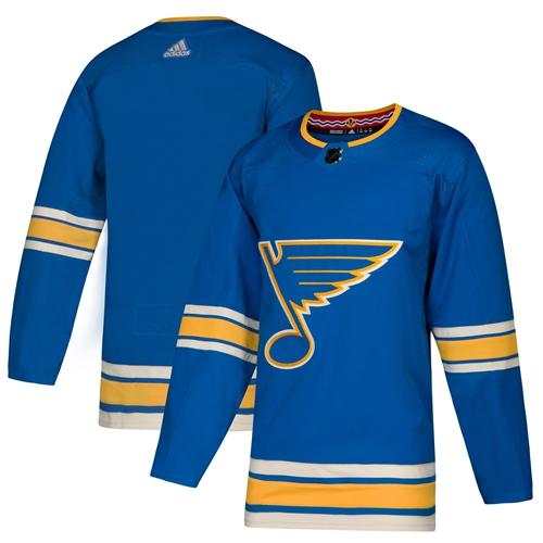 Adidas Blues Blank Blue Alternate Authentic Stitched NHL Jersey
