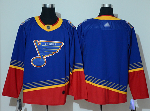 Adidas Blues Blank Blue/Red Authentic 2019 Heritage Stitched NHL Jersey