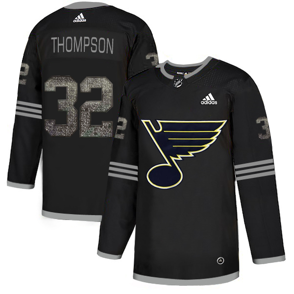 Adidas Blues #32 Tage Thompson Black Authentic Classic Stitched NHL Jersey