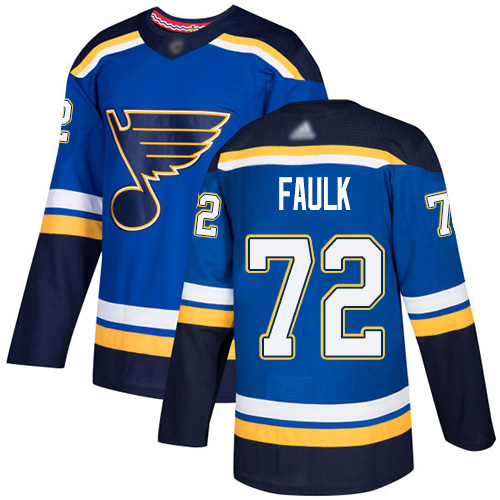 Adidas Blues #72 Justin Faulk Blue Home Authentic Stitched NHL Jersey