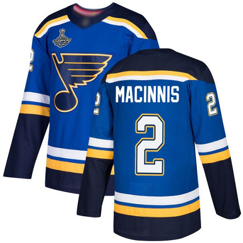 Adidas Blues #2 Al MacInnis Blue Home Authentic Stanley Cup Champions Stitched NHL Jersey